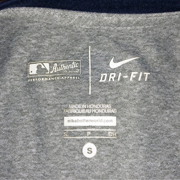 Nike MLB Grey and Blue Detroit Tigers Baseball Tee Size S - Picture 2 of 9